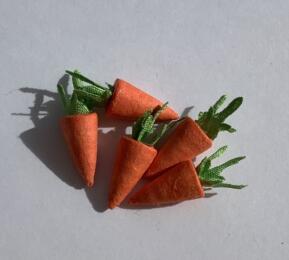 Déco de Pâques: CAROTTES EN OUATE 18mm ( x10 )