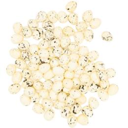 COURONNE DE PAQUES : Mini Oeufs Crème/Noir 2cm (100u)
