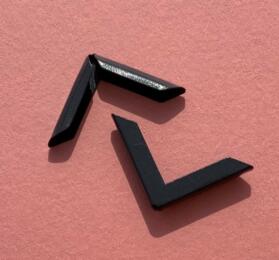 Coin en Métal pour Cartonnage - GRIS BLEU 22x22mm Ep 3.5mm (x8u)