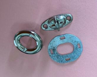 Fermoir Sac  - TOURNIQUET  Argent 28x21mm