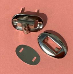 Fermoir Sac  - TOURNIQUET  Argent 32x22mm