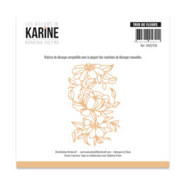 Dies Découpe Les Ateliers de Karine - Matrice de découpe TRIO DE FLEURS - Bienvenue Chez Moi