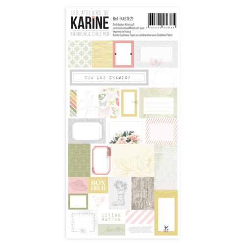 Les Ateliers de Karine - BIENVENUE CHEZ MOI Stickers Etiquettes 9.5x17
