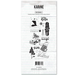 Tampon Clear - TOUT SCHUSS CARTE BLANCHE - Les Ateliers de Karine 
