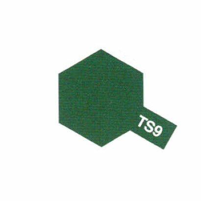 TS9 - Peinture Bombe VERT ANGLAIS BRILLANT 100ml Tamiya Maquette