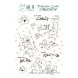 Tampon Clear - LES TRIBULATION D'HAPI Hapi Au Jardin - Ha.Pi Little Fox