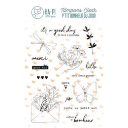 Tampon Clear - P'TIT BONHEUR DU JOUR Un Petit Mot - Ha.Pi Little Fox