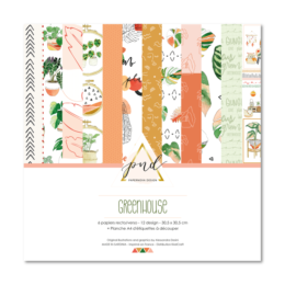 Paper Nova - GREENHOUSE Kit 6 Papiers + Etiquettes à découper 