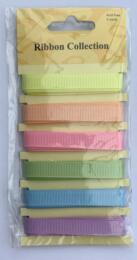 Assortiment de Rubans Gros Grain Couleurs PASTEL ( 6 x 0.90m )