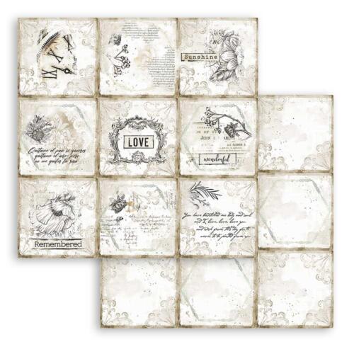 STAMPERIA - Collection ROMANTIC JOURNAL - n° 784 Cards  papier 30x30