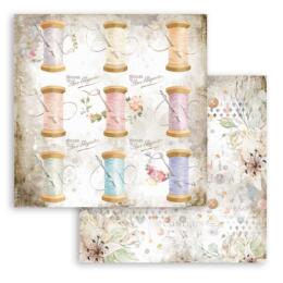 STAMPERIA - Collection ROMANTIC THREADS - n° 790 Thread  papier 30x30