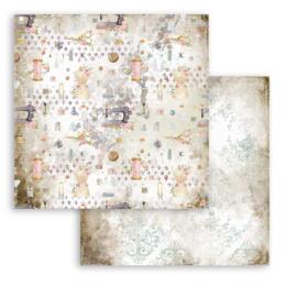 STAMPERIA - Collection ROMANTIC THREADS - n° 791 Texture  papier 30x30