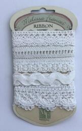 Assortiment de DENTELLES SHABY BLANCHE (5 x 45cm)