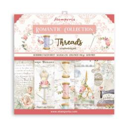 STAMPERIA - Collection THREADS - Kit Assortiment 10 Papiers