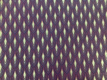 Papier Fantaisie 100% Coton - JOSEPHINE Indigo/Rouge