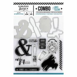 Tampon Clear + Dies - Combo EN TOUTES LETTRES - Florilèges Design