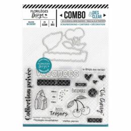 Tampon Clear + Dies - Combo COLLECTION PRIVEE OH CHERRY - Florilèges Design