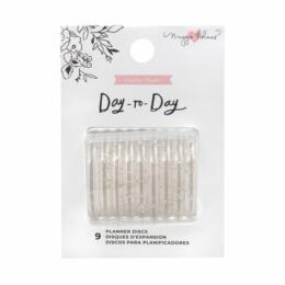 Disques de Reliure - 36mm TRANSPARENT A PAILLETTE pour reliure à disques