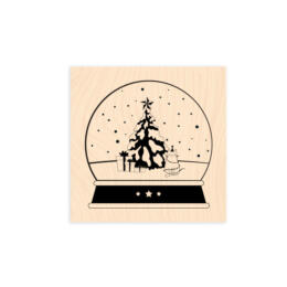 Tampon Bois- BOULE A NEIGE Collection AU PAYS MAGIQUE - Ateliers de Karine