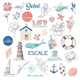 Les Ateliers de Karine - A CONTRE COURANT  Die Cut Calques Petites Vignettes