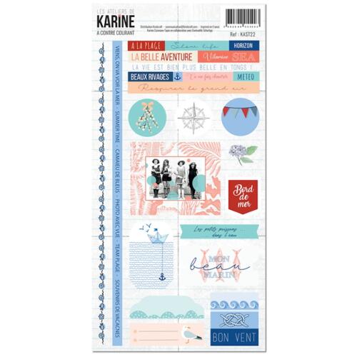 Les Ateliers de Karine - A CONTRE COURANT Stickers 15x30