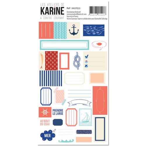 Les Ateliers de Karine - A CONTRE COURANT Stickers Etiquettes 9.5x17