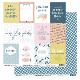 Béatrice Garni - J'IRAI VOIR LA MER N°6 - Papier Scrap 30x30