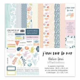 Béatrice Garni - J'IRAI VOIR LA MER - le Kit 6 Papiers + Etiquettes