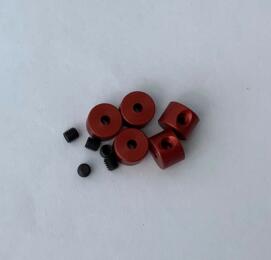 S600/R - Bagues Arrêt Simple 2.1mm Rouge ( x5 )