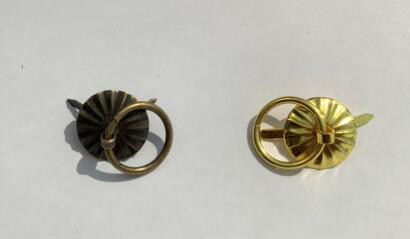 Bouton Cartonnage - Anneau Bélière BRONZE ou OR 20mm (x2)