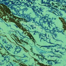 Papier Fantaisie 100% Coton - MARBRE OXYGENE MARINE