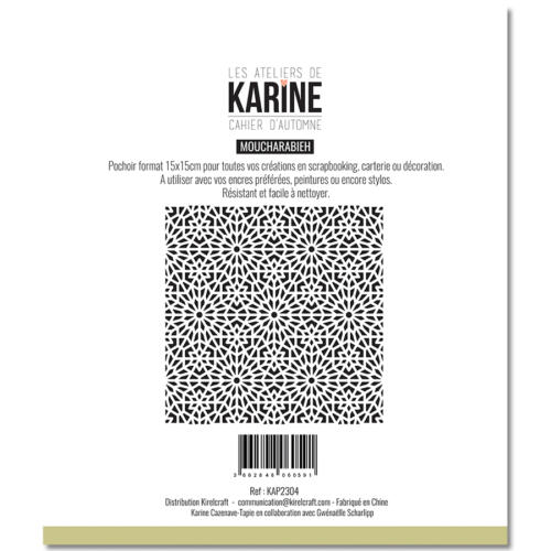 Pochoir LES ATELIERS DE KARINE - MOUCHARABIEH - Collection Cahier d'Automne