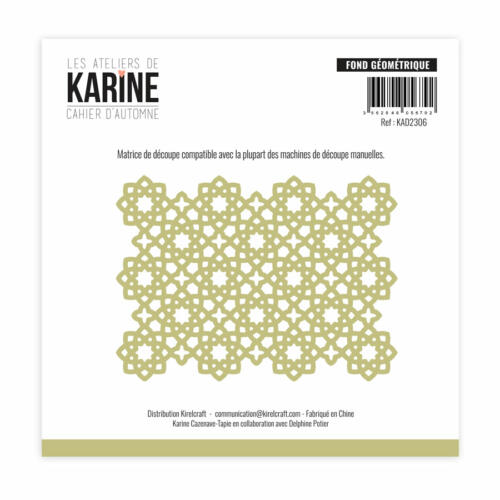 Dies Découpe Les Ateliers de Karine - Matrice de découpe  FOND GEOMETRIQUE- Cahier d'Automne
