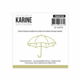 Dies Découpe Les Ateliers de Karine - Matrice de découpe PARAPLUIE - Cahier d'Automne
