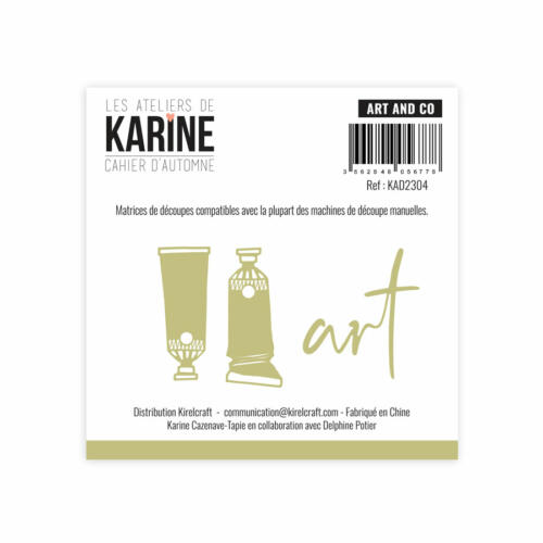 Dies Découpe Les Ateliers de Karine - Matrice de découpe ART AND CO - Cahier d'Automne