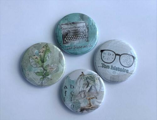 BADGES 38mm (x4) - Collection MOMENTO