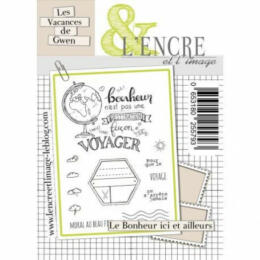 Tampon Clear - Les Vacances de Gwen LE BONHEUR ICI ET AILLEURS - L'Encre & l'Image
