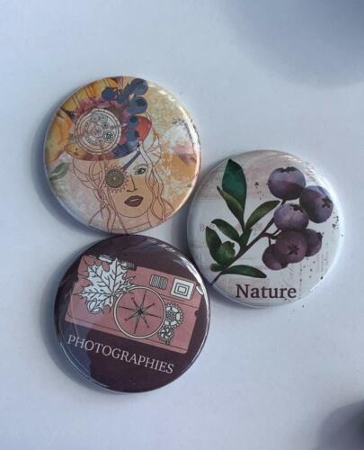 BADGES 38mm (x3) - Collection MISS AUTOMNE Lot N°2