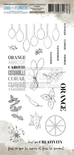 Tampon Clear - Journal Chromatique - ORANGE - Chou & Flower