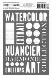 Pochoir CHOU AND FLOWERS - Pochoir MOTS COULEUR- Collection Journal Chromatique 