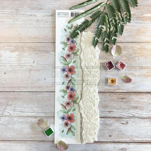 Tampon EZ - Journal Chromatique - FRISE FLEURS - Chou & Flower