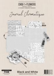 Chou and Flowers - Papiers A4 BLACK AND WHITE JOURNAL CHROMATIQUE