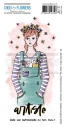 Tampon EZ - Journal Chromatique - FILLE ARTISTE - Chou & Flower
