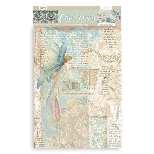 STAMPERIA - Collection SLEEPING BEAUTY - Clear Prints 6 Feuilles Acétate Imprimé