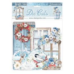 STAMPERIA - Collection WINTER TALES - Die Cuts "Quotes" Découpes Carton 