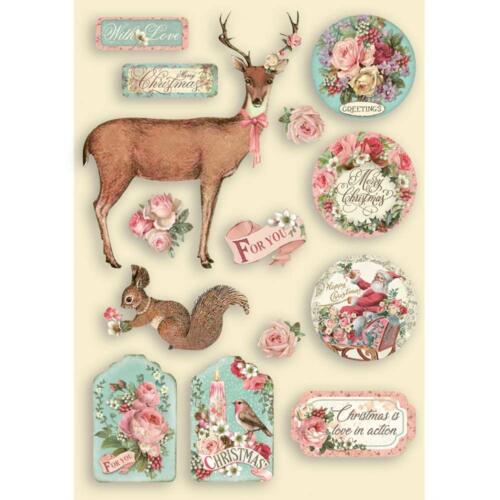 STAMPERIA - Collection PINK CHRISTMAS - Wooden Shapes 