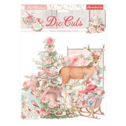 STAMPERIA - Collection PINK CHRISTMAS - Die Cuts Découpes Carton 