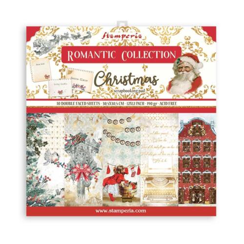 STAMPERIA - Collection ROMANTIC CHRISTAMS - Kit Assortiment 10 Papiers