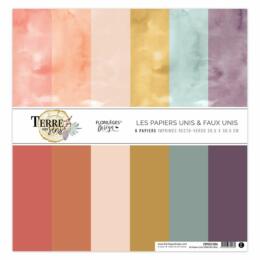 Florilèges Design -  TERRE DES SENS - Kit de papiers Faux Unis 