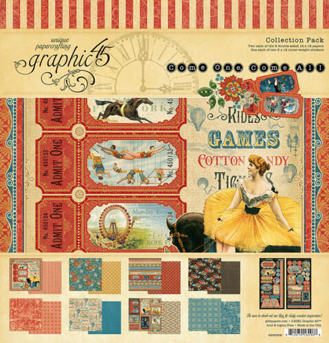 Graphic 45 - COME ONE COME ALL - Collection Pack